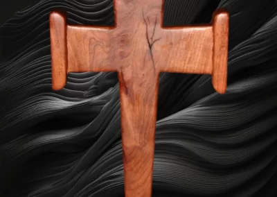 wooden mesquite cross